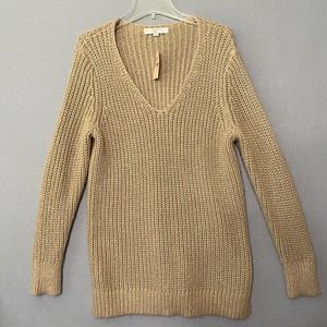 Loft NWT $69 Plus Size Gold Metallic Sweater